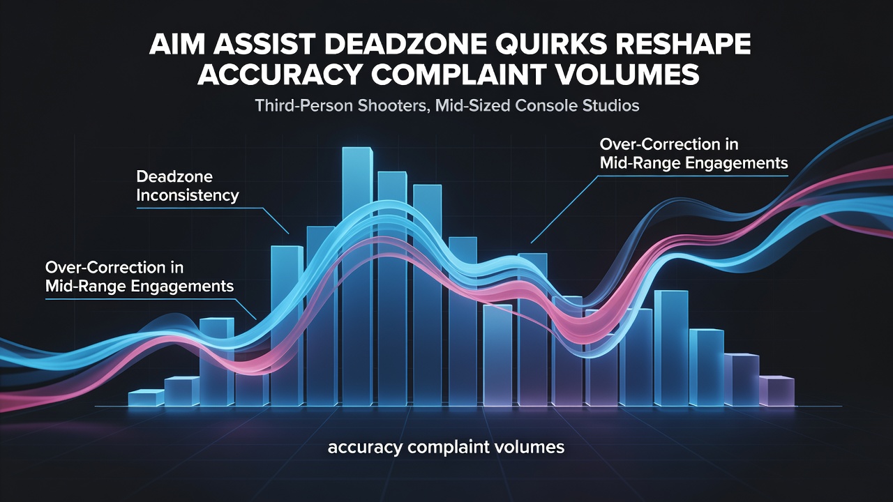 Controller input diagram showing deadzone regions in third-person shooter gameplay on console hardware