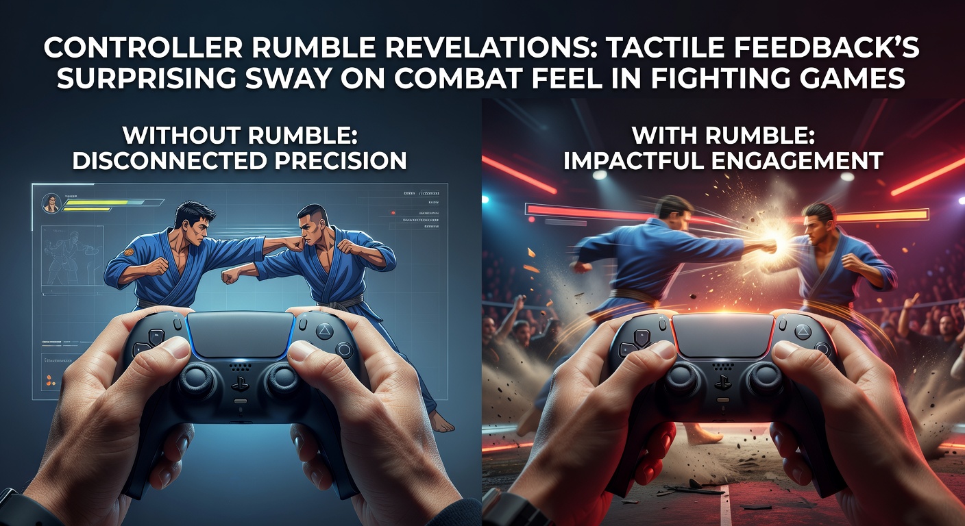 DualSense controller vibrating intensely during a Street Fighter combo, capturing the raw energy of a perfectly timed uppercut