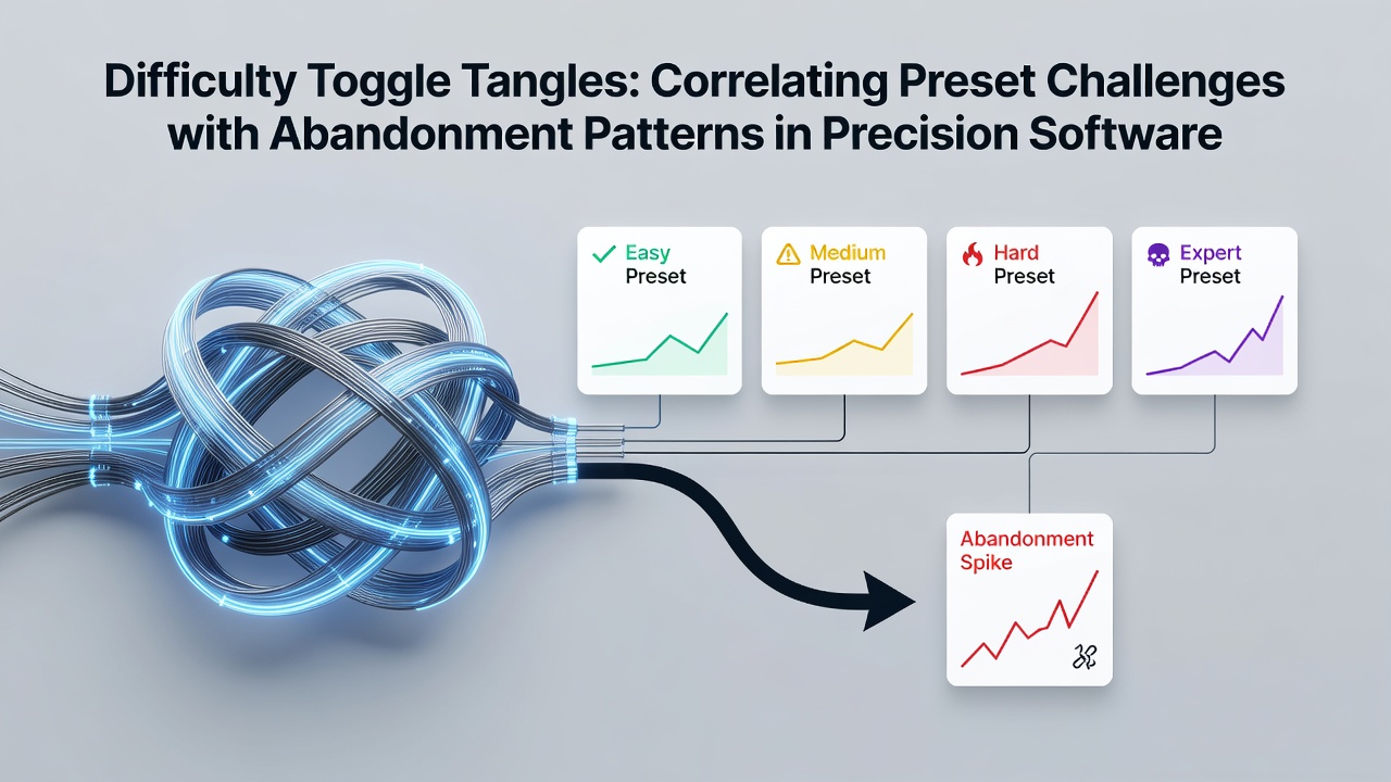 Infographic illustrating player progression curves by difficulty preset in platformers from independent, mid-sized, and large studios
