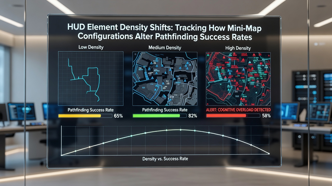 Comparative analysis charts showing pathfinding success rates before and after mini-map density adjustments in open-world European titles