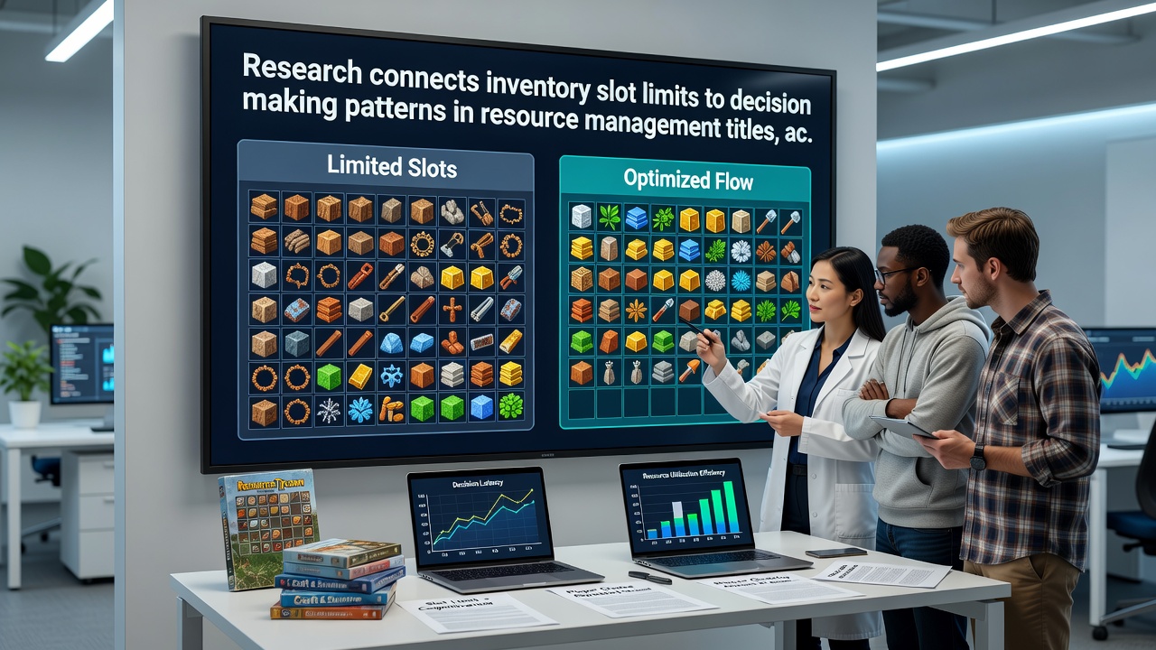 Data visualization showing player decision trees under varying inventory slot constraints in strategy management games